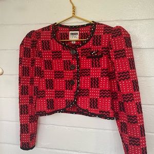 Lovely Jeanne Marc 80’s Quilted Crop Blazer